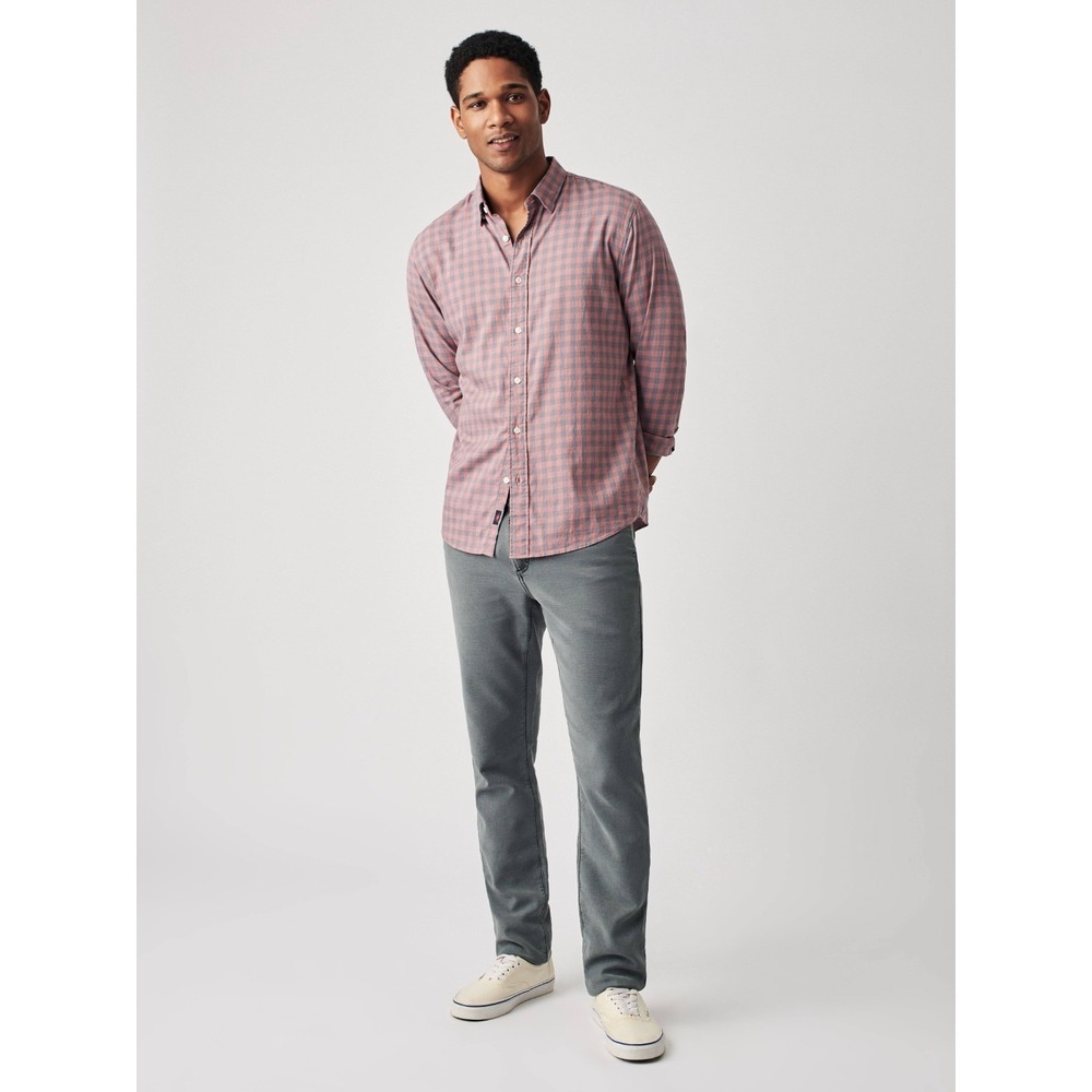 Faherty The Movement Shirt Mens Medium Pink Blue Gingham Plaid Button Down Long - Picture 4 of 16